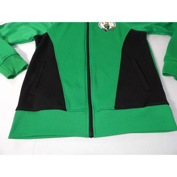 NBA Boston Celtics Small Hoodie Full Zip Green Black Boston Logo Scuba Material - Picture 7 of 14